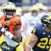Michigan quarterback Devin Gardner looks to pass during spring practice at Michigan Stadium on Saturday, April 13, 2013. Melanie Maxwell I AnnArbor.com